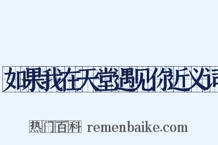 如果我在天堂遇见你近义词是什么意思的图片
